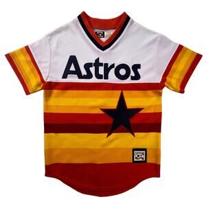 Houston Astros Youth S Jersey Cooperstown Collection Rainbow Tequila Sunrise MLB
